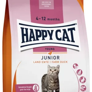 Solange Der Vorrat Reicht Sparpaket 2 x 1,3 kg Happy Cat Junior Land-Ente Katzen Trockenfutter